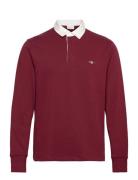 Reg Shield Heavy Rugger Tops Polos Long-sleeved Burgundy GANT