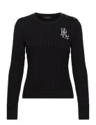 Gassed Cotton-Sweater Designers Knitwear Jumpers Black Lauren Ralph La...