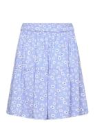 Skirt Flower Crepe Dresses & Skirts Skirts Midi Skirts Blue Creamie