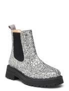 Booties - Flat - With Elastic Boots Støvler Silver ANGULUS