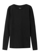 Nkfsuraja Xsl Ls Top Noos Tops T-shirts Long-sleeved T-Skjorte Black N...