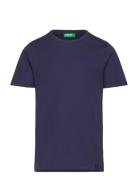 T-Shirt Tops T-Kortærmet Skjorte Navy United Colors Of Benetton