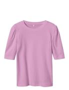 Nkfnuol 2/4 Slim Top Tops T-Kortærmet Skjorte Pink Name It