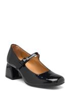 Shoes - Heel - With Buckle Sandal Med Hæl Black ANGULUS