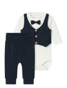 Nbmadam Ls Body Set Noos Langærmet Body Navy Name It