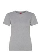 Deloris Tops T-shirts & Tops Short-sleeved Grey HUGO