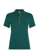 1985 Slim Pique Polo Ss Tops T-shirts & Tops Polos Green Tommy Hilfige...