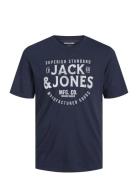 Jjjeans Tee Ss O-Neck Ln Tops T-Kortærmet Skjorte Navy Jack & J S