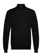 Greyson Half-Zip Merino Knit Tops Knitwear Half Zip Jumpers Black Les ...