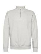 Dexter Half-Zip Sweatshirt Tops Sweatshirts & Hoodies Sweatshirts Grey...