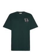 Embla Unikko Placement Tops T-shirts & Tops Short-sleeved Green Marime...