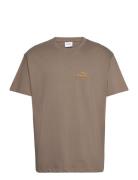 Late Night Service T-Shirt Tops T-Kortærmet Skjorte Brown Les Deux