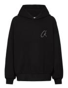 Ck Signage Comfort Hoodie Tops Sweatshirts & Hoodies Hoodies Black Cal...