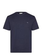 Emb Archive Shield Tshirt Tops T-Kortærmet Skjorte Blue GANT