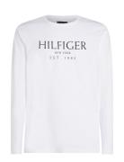 Big Hilfiger Ls Tee Tops T-Kortærmet Skjorte White Tommy Hilfiger