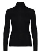 Lune Cable Knitted Metallic Sweater Tops Knitwear Jumpers Black Malina