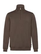 Makade Tops Knitwear Half Zip Jumpers Brown Matinique