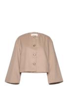 Vmlili Ls Short Jacket Vma Uldjakke Jakke Beige Vero Moda