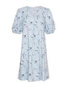 Mschparilla Cenilla 2/4 Dress Aop Kort Kjole Blue MSCH Copenhagen