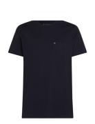 Essential Solid Pocket Tee Tops T-Kortærmet Skjorte Navy Tommy Hilfige...