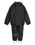 Pu Rain W. Susp. Recycled Outerwear Rainwear Rainwear Sets Black Mikk-...