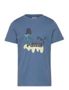 Puma X Trolls Tee Tops T-Kortærmet Skjorte Blue PUMA