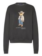 Polo Bear Fleece Crewneck Tops Sweatshirts & Hoodies Sweatshirts Grey ...