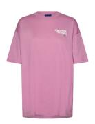 Over D Tee_B_1 Tops T-shirts & Tops Short-sleeved Pink HUGO BLUE