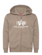 Basic Zip Hoody Designers Sweatshirts & Hoodies Hoodies Beige Alpha In...