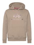 Basic Hoody Carbon Tops Sweatshirts & Hoodies Hoodies Beige Alpha Indu...