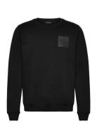 Jake Organic Crew Tops Sweatshirts & Hoodies Sweatshirts Black Clean C...