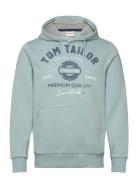 Hoodie With Print Tops Sweatshirts & Hoodies Hoodies Blue Tom Tailor