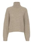 Alphagz Rollneck Tops Knitwear Turtleneck Beige Gestuz