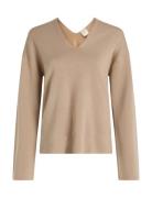 Df Wool Blend Sweater Tops Knitwear Jumpers Beige Calvin Klein