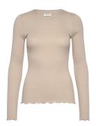 Long Sleeve T-Shirt Tops T-shirts & Tops Long-sleeved Beige Rosemunde