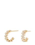 Pdpaola Little Crown Earrings Accessories Jewellery Earrings Hoops Gol...