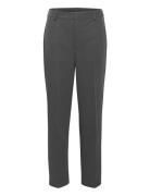Kasakura Hw Zipper Pants Bottoms Trousers Straight Leg Grey Kaffe