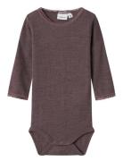 Nbfwang Wool Needle Ls Body Solid Noos Bodies Long-sleeved Purple Name...