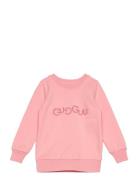 Logo Sweatshirt Tops Sweatshirts & Hoodies Sweatshirts Pink Gugguu