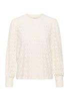 Katine Lace Blouse Tops Blouses Long-sleeved White Kaffe