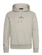 Logo Double-Knit Hoodie Tops Sweatshirts & Hoodies Hoodies Grey Polo R...