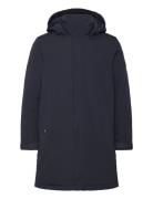 Tech Padded Parka Parka Jakke Navy Tommy Hilfiger