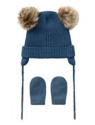 Nbnmara Knit Set3 Accessories Headwear Hats Baby Hats Blue Name It