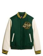 Varsity Wool Bomber Bomberjakke Jakke Green Superdry