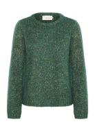 Crkiara Knit Pullover Tops Knitwear Jumpers Green Cream