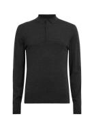 Mode Merino Ls Polo Tops Polos Long-sleeved Grey AllSaints