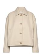 Short Wool Blend Jacket Uldjakke Jakke Beige Calvin Klein Jeans