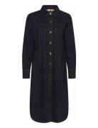 Cuannalisa Ami Denim Dress Knælang Kjole Black Culture