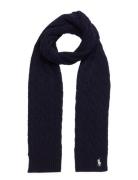 Cotton-Cotton Cable Scarf Accessories Scarves Winter Scarves Navy Polo...