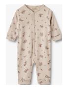 Sleepsuit L/S Nikola Langærmet Body Beige Wheat